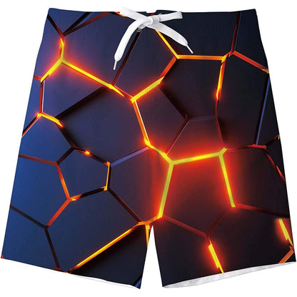 3D Crack Funny Boy Swim Trunk