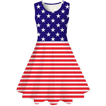 American Flag Funny Girl Dress