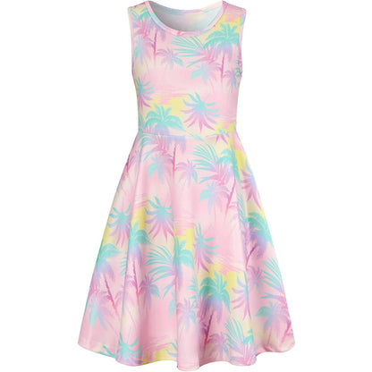 Pink Palm Tree Funny Girl Dress