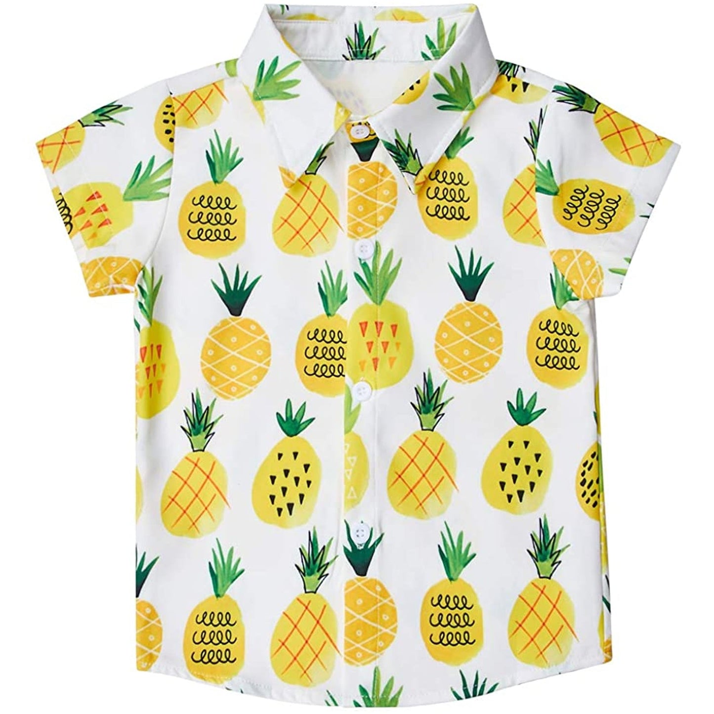 Yellow Pineapple Funny Toddler Hawaiian Shirt