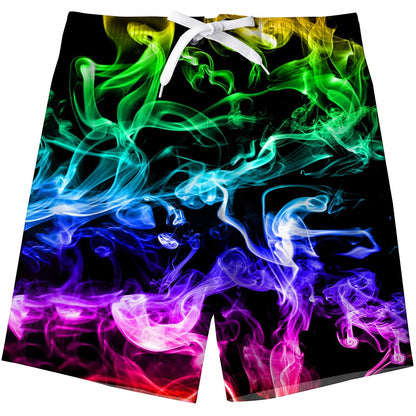 Colorful Smoke Funny Boy Swim Trunk