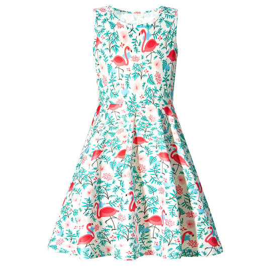 Flamingos Floral Funny Girl Dress