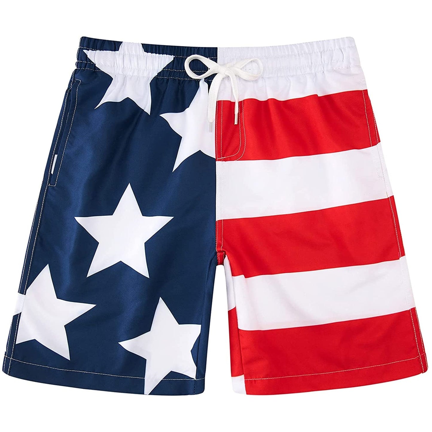 American Flag Funny Boy Swim Trunk