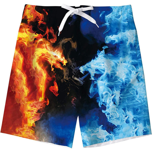 Ice & Fire Dragon Funny Boy Swim Trunk