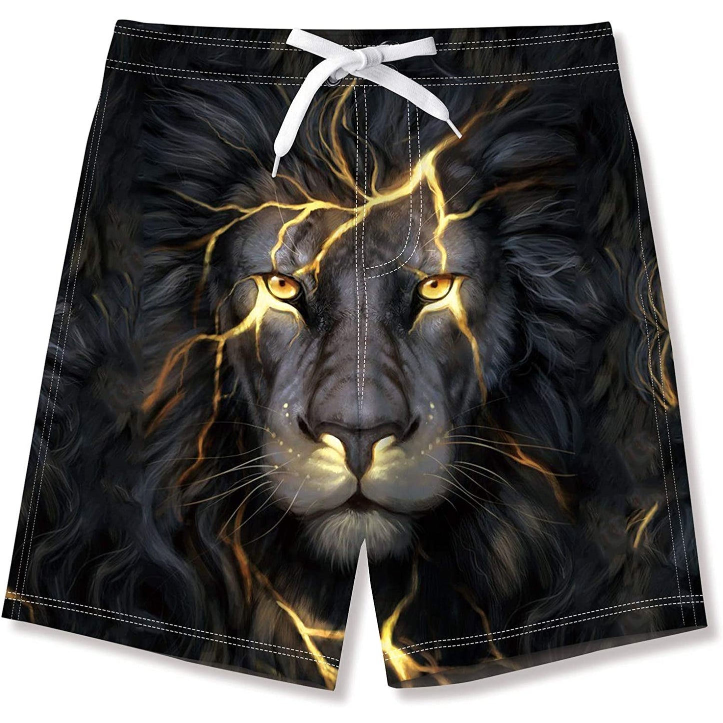 Yellow Lion Funny Boy Swim Trunk