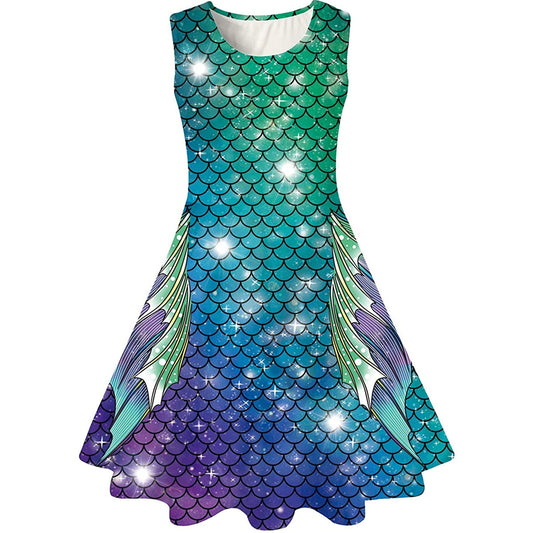 Green Mermaid Funny Girl Dress