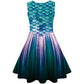 Dark Green Mermaid Funny Girl Dress