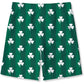 Green St Patrick's Day Shamrock Funny Boy Swim Trunk