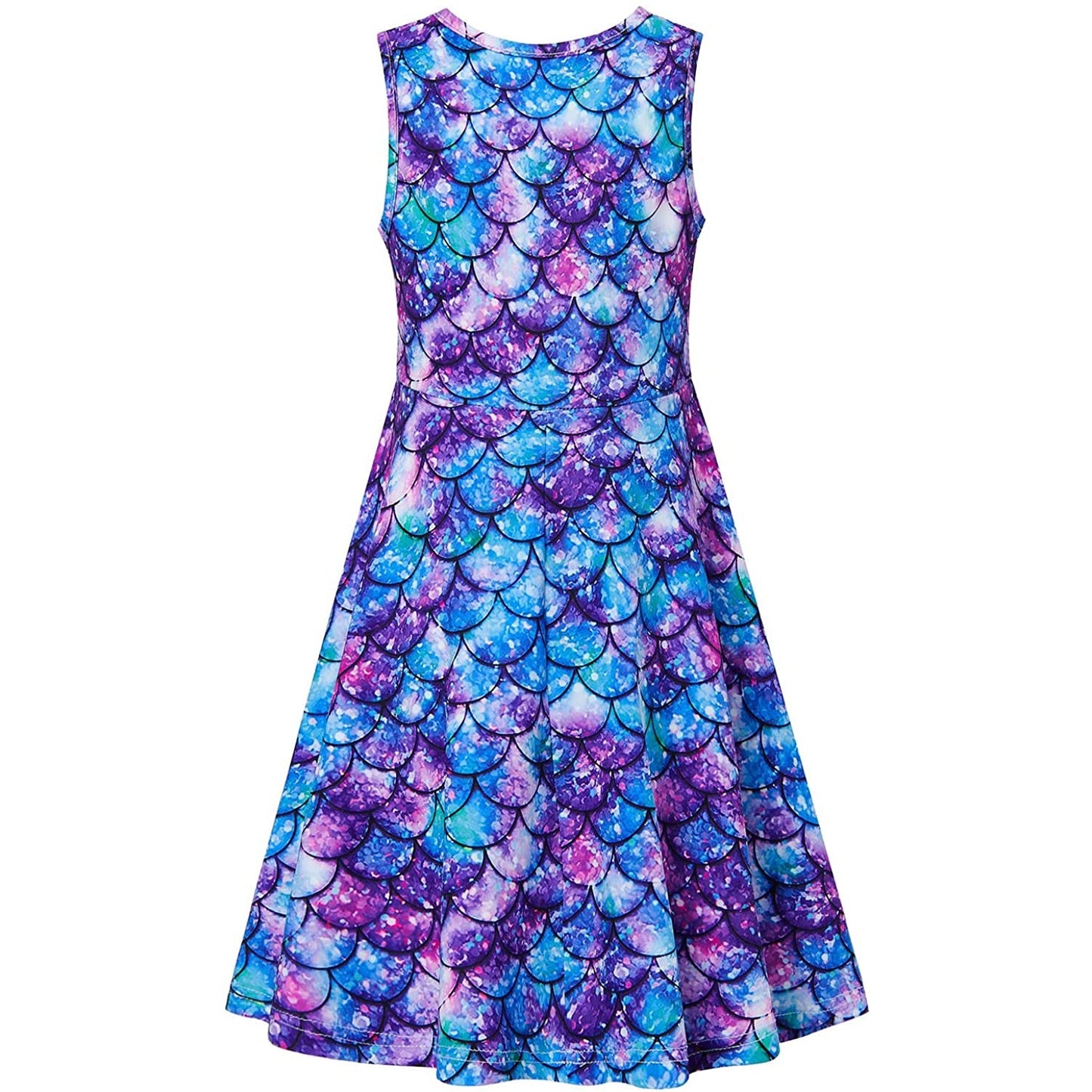 Purple Blue Mermaid Funny Girl Dress