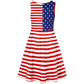 Red Stripe American Flag Funny Girl Dress