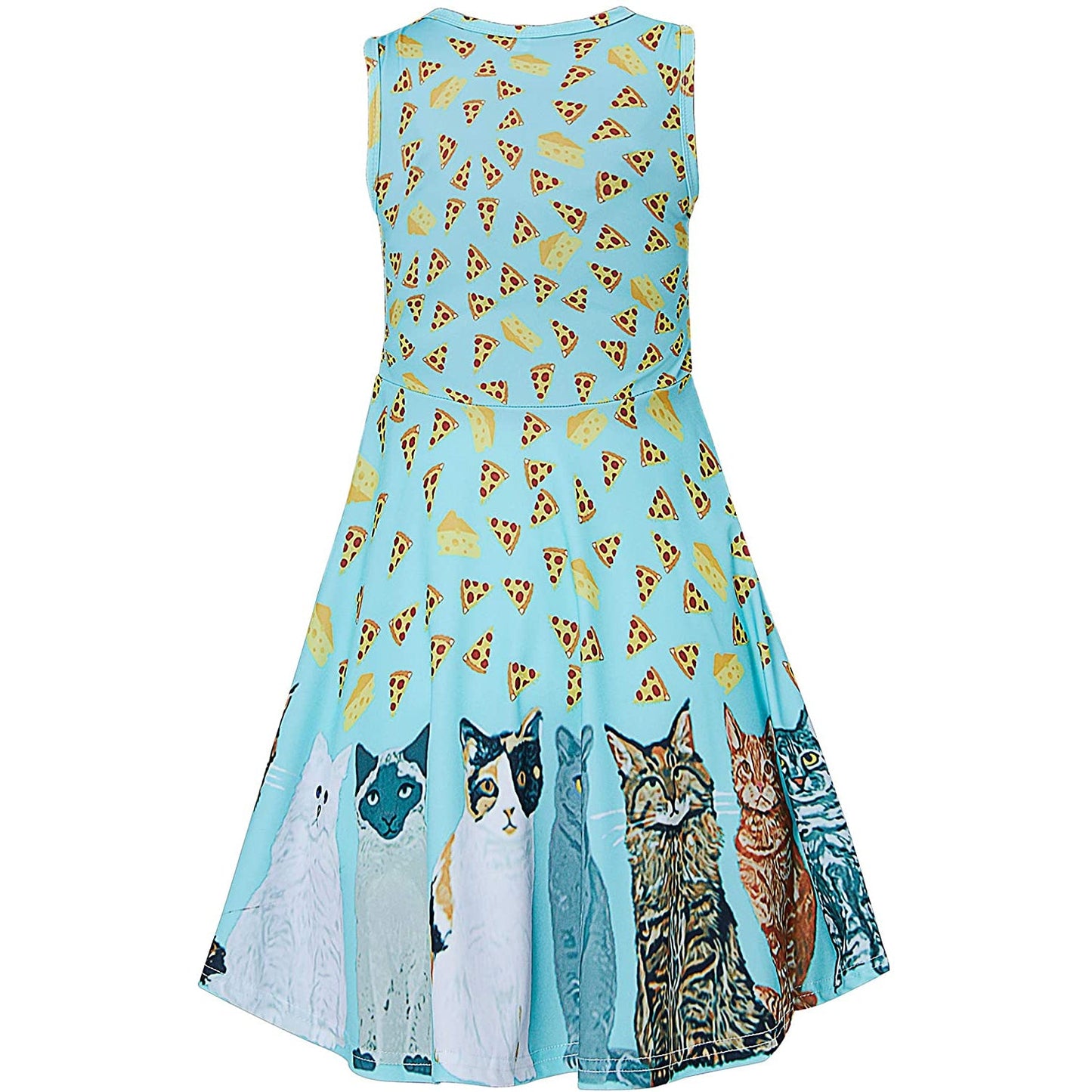 Cat Pizza Cheese Funny Girl Dress