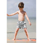 Sharks White Funny Boy Swim Trunk