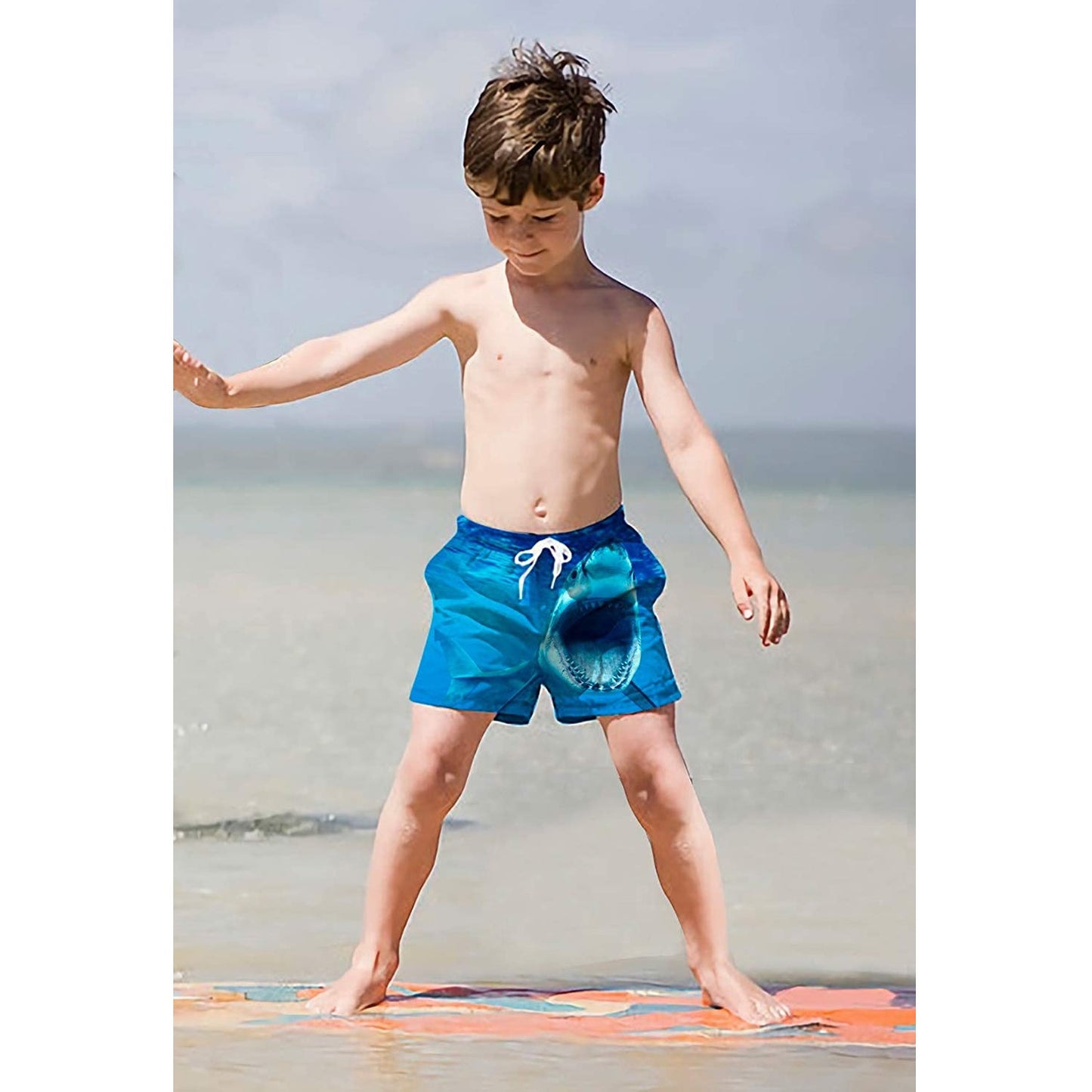 Blue Shark Funny Boy Swim Trunk