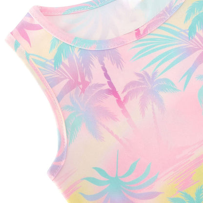 Pink Palm Tree Funny Girl Dress
