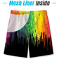 Black Paint Splatter Funny Boy Swim Trunk