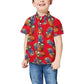 Pineapple Red Funny Toddler Hawaiian Shirt