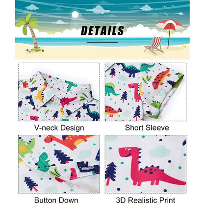 Cute Dinosaur Funny Toddler Hawaiian Shirt
