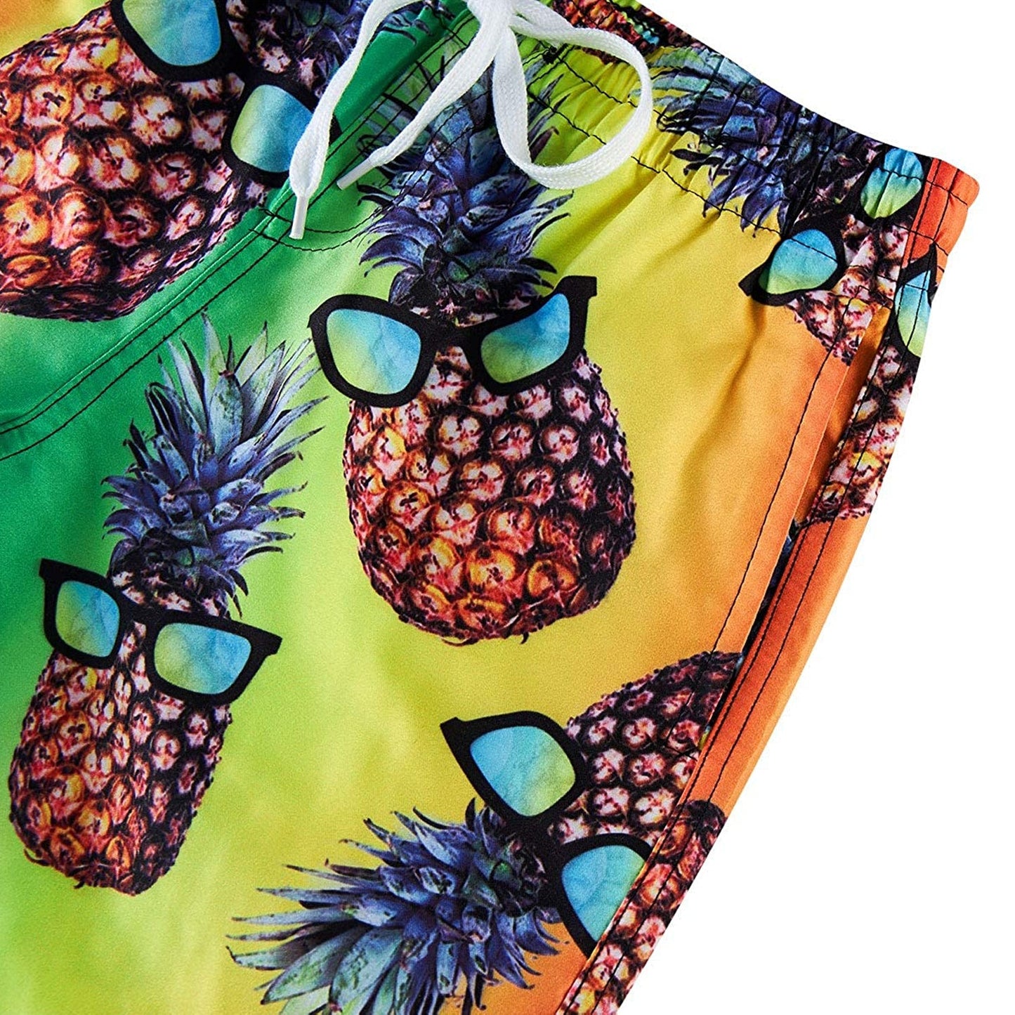 Yellow Sunglasses Pineapple Funny Boy Swim Trunk