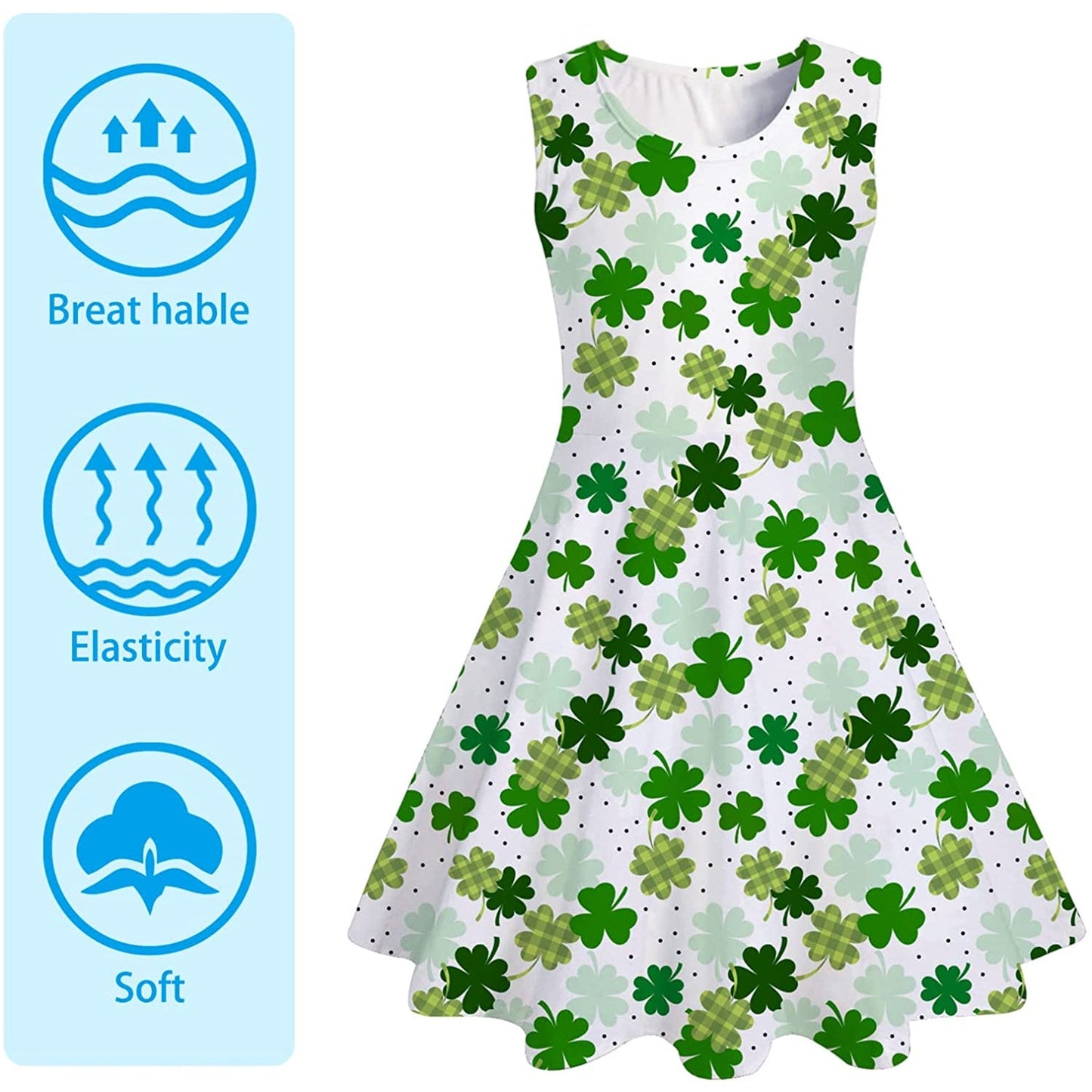 St Patrick's Day Shamrock Funny Girl Dress