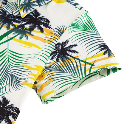 Hawaii Palm Tree Yellow Funny Toddler Hawaiian Shirt