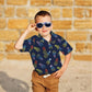 Pineapple Navy Funny Toddler Hawaiian Shirt