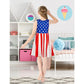 Blue American Flag Funny Girl Dress