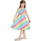 Rainbow Stripe Funny Girl Dress