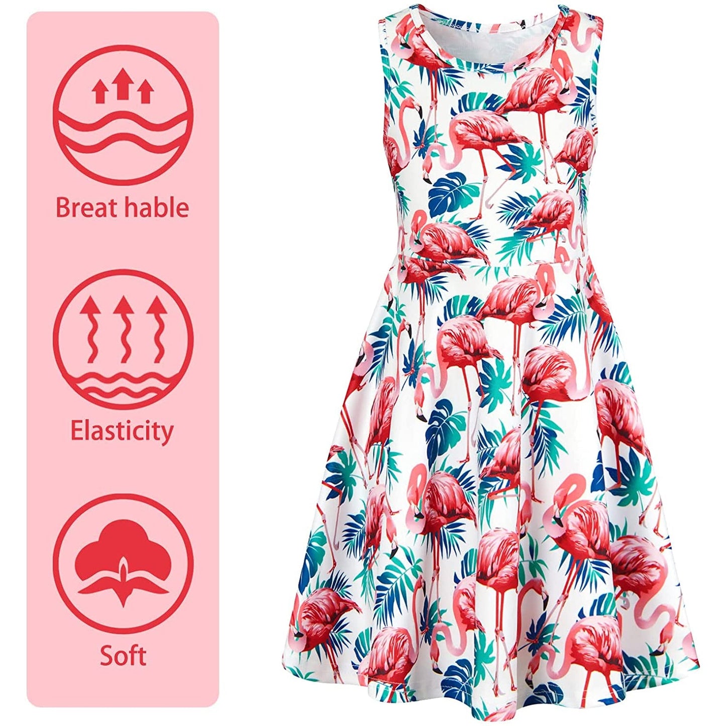 Pink Flamingos Funny Girl Dress