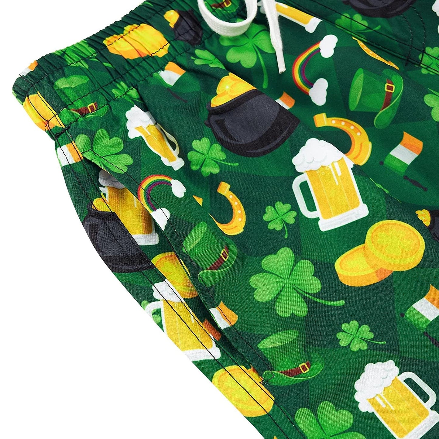 St Patrick's Day Shamrock Funny Boy Swim Trunk