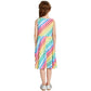 Rainbow Stripe Funny Girl Dress