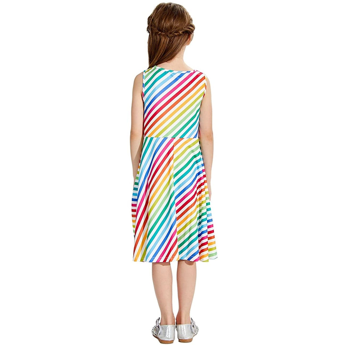 Rainbow Stripe Funny Girl Dress